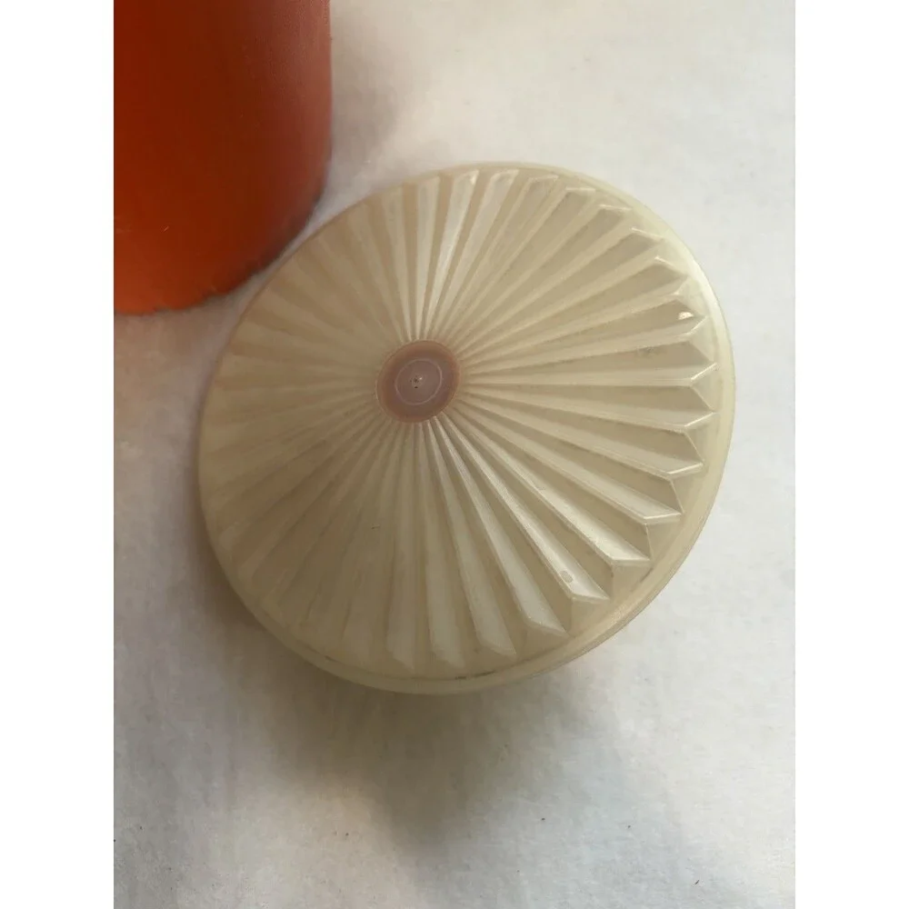 Vintage Tupperware Harvest Orange Pitcher With A Push-Button Lid Two Quart